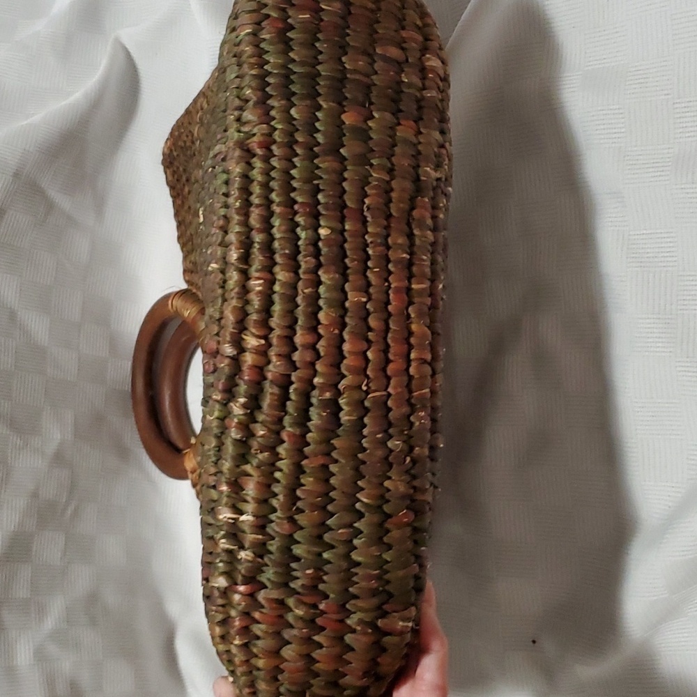NWT! Mahalo Woven Water Hyacinth Tote - Picture 4 of 8